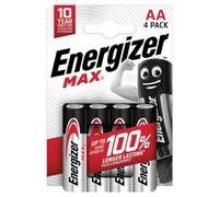 Energizer – Pile alcaline AA (LR6) E303323700 Max – 1,5 V – Lot de 4