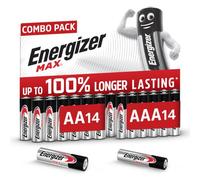Energizer Max Piles AAA et AA (Lot de 28), Alcalines 1,5V | Idéales pour Les appareils du Quotidien, Emballage 100% Recyclable et sans Plastique [Exclusivité Amazon]