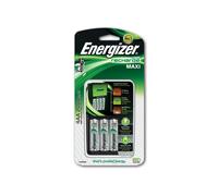 Energizer Maxi Charger E300321201 : Chargeur Secteur pour 4 Batteries NiMH AA/AAA, 100-240V, 50/60Hz, Protection Surcharge & Polarité Inversée, Inclut 4 Piles 2000mAh