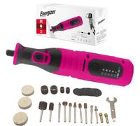 Energizer Meuleuse de Précision Sans Fil, 5 Vitesses 5000-25000 tr/min, 40 Accessoires, Gravure Ponçage Découpe Polissage, Batterie 1500 mAh, Charge USB-C, Rose