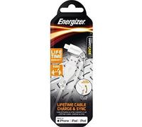 Energizer MOBILES AND ACCESSORIES C41UBLIGWHT - Câble Lightning - Compatible MFI - HARDCASE - Garanti à vie - 1.2 m - 2,4 A - Synchronisation Rapide - Blanc