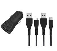 Energizer Chargeur voiture allume-cigare 2,4 A avec câble USB-C et micro-USB - Garanti à vie
