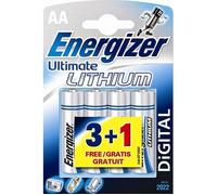 ENERGIZER Pack 3 + 1 piles AA/LR6 Ultimate Lithium