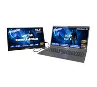 Energizer PACKCONFORT Pro 15 - PC Portable 15,6" HD+ AMD Ryzen 5 3.7GHz 16Go RAM, 512Go SSD Nvme Vega 8, Windows 11, AZERTY + Écran LCD 15,6" LCD Full HD 60Hz Laptop Double-écran