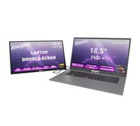 Energizer PACKCONFORT Pro 18 - PC Portable 18,5" HD+ AMD Ryzen 5 3.7GHz 16Go RAM, 512Go SSD Nvme Vega 8, Windows 11, AZERTY + Écran LCD 18,5" LCD Full HD 100Hz Laptop Double-écran