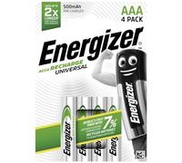 4 Piles Rechargeables AAA / HR03 500mAh Energizer Universal