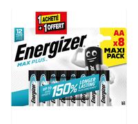 Energizer Pile alcaline AA / LR6 Max Plus - Lot de 8 + 1 OFFERT
