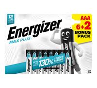 Energizer Pile alcaline AAA / LR3 Max Plus - Pack Promo 6 + 2 GRATUITES