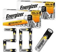 Energizer Piles AAA LR03 Industrial 20 pièces alcalines 1250mAh professionnelles