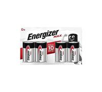 Energizer Piles Alcalines Max D/LR20, Pack de 4