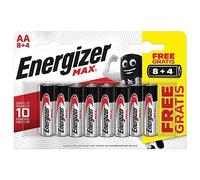 Energizer Piles LR6 (AA) Max Alkaline 1,5 V 8+4 offertes