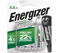 Energizer Piles Rechargeables AA, Recharge Power Plus, Lot de 4
