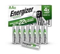 Energizer Piles Rechargeables AA, Recharge Power Plus, Lot de 8