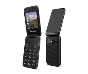 Energizer - Téléphone Portable - Mobile Senior à Clapet - Clavier Grandes Touches - Physique E282SC - Batterie 1400 mAh - Double Sim (Nano SIM) - 4G LTE - Garanti 3 Ans - Noir - Débloqué - Caméra 2MP