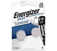 2 Piles CR2025 Energizer Bouton Ultimate Lithium 3V