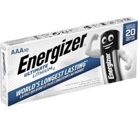 Energizer Ultimate Lithium Lot de 10 Piles AAA au Lithium Longue durée pour appareils à Haute consommation, Plus légères et 20 Ans de durée de Vie