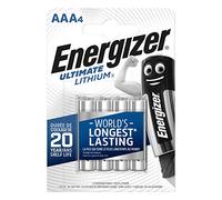 Energizer Piles AAA, Ultimate Lithium, Lot de 4, Pile alcaline
