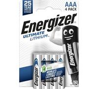 Energizer Ultimate Lithium - Piles AAA (Lot de 4) - La Pile AAA Qui Dure Le Plus Longtemps au Monde - Longue durée pour appareils à Haute consommation - Conservation 25 Ans