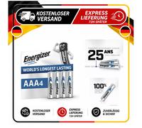 Energizer Ultimate Lithium Piles AAA Lot de 4 - Longue Durée, Anti-Fuite