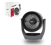 Energizer Ventilateur de Table Rechargeable 3600 mAh Sans Fil, Silencieux 35 dB, 4 h d'Autonomie, 9 Vitesses, Oscillation 90°, 888 m³/h, Bureau et Chambre, Gris