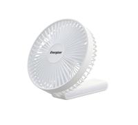 Energizer Ventilateur Portable Pliable 2-en-1 4000 mAh Rechargeable USB-C, 13 h d'Autonomie, Brushless 7 W Silencieux, 4 Vitesses, à Main ou sur Bureau, Blanc