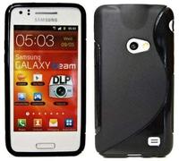 Energmix S-Line Housse TPU Compatible avec Samsung Galaxy Beam i8530 Étui en Silicone en Noir