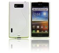 Energmix S-Line Housse TPU Étui en Silicone Coque Étui Portable pour LG Optimus L7 P700/P705 Étui en Silicone en Blanc