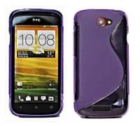Energmix S-Line TPU Etui Coque pour HTC One S Étui en Silicone Coloris Lila