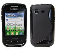 Energmix S-Line TPU Étui de Protection pour Samsung Galaxy Poche S5300 Étui en Silicone en Noir