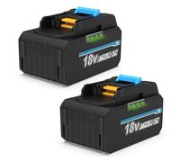 ENERGUP 18V 5.5Ah BL1850B Batterie pour Makit Batterie 18V BL1860B BL1850B BL1850 BL1840B BL1830B BL1820B BL1815 194205-3 avec Indicateur LED- 2pcs