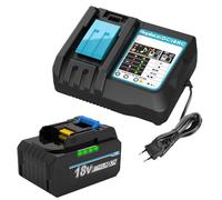 Energup 18V 5500mAh BL1850 Batterie pour Ma-Kita Batterie 18V avec Chargeur DC18RC pour BL1850B BL1830 BL1840 BL1815 BL1850 BL1860 LXT-400