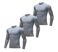 Energxcell T-shirt à manches longues en polyester pour homme Version Shaping 2024 Débardeur de compression amincissant pour homme