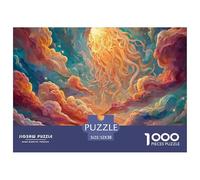 Energy and Light with Clouds 1000 Pièces Carton Premium Lot de Puzzles Cosmic Clouds Anti-Stress Jeu Familial Puzzles pour Adultes Et Enfants 52x38cm/1000pcs