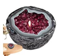 Energy Candle, Elegant Organic Crystal, Calming Supplies for Meditation, Amethyst Rose Quartz Healing Stones, Home Decoration Accessories, Stress Relief Aid for Bedroom Yoga Women Girls