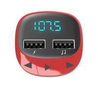 Energy Car FM-T Series - Émetteur FM / adaptateur d'alimentation pour autoradio - rouge