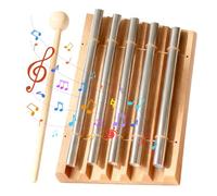 Energy Chimes Energy Chimes Energy Chime Baguette chantante 5 tons avec maillet en bois, carillon énergétique, instrument de percussion pour l'éducation musicale précoce et la méditation de yoga