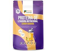 Energy Feelings Protéine Végétale de Levure Nutritionnelle 74%, Vegan Protein Powder, Protéine Banane en Poudre Sans Sucre Ajouté et Sans Lactose pour Musculation, Naturelle, 500g