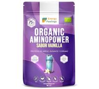 Energy Feelings Protéine Végétale de Pois, Chanvre et Riz 75% 500g, Vegan Protein Powder, Protéine Vanille Bio en Poudre Sans Sucre Ajouté et Sans Lactose pour Musculation, Naturelle
