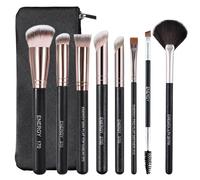 ENERGY Lot de 8 pinceaux de maquillage professionnels pour fond de teint, poudre, anti-cernes, contour du nez, sourcils, eyeliner, pinceaux plats pour le visage, pour crème liquide, poudre, gel,