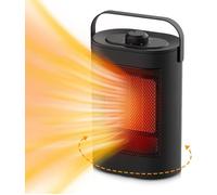 Energy Saving Fan Heater, PTC Ceramic Electric Fan Heater 1500W Auto Shut-Off Safe Fan Heater, 3 Modes, 90° Oscillation