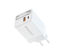 Energy Sistem Chargeur Rétractable Chargeur Rétractable 20W Type C Type A Capteur de Température Régulateur de Surtension Compatibilité Universelle