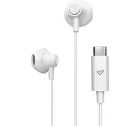 Casque - Son HD - Connexion Type C - Microphone intégré - Contrôle de lecture - Léger et confortable - Emballage recyclé - Couleur blanche