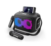 Energy Sistem Karaoke Star Party Enceinte Portable (Bluetooth 5.4, Lecteur MP3, lumières LED, IPX4, 2 Microphones, 8 Heures de Batterie)