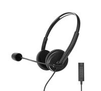 Energy Sistem Headset Office 2+ Black (USB and 3.5 mm Plug, Volume Control, Retractable Boom mic)