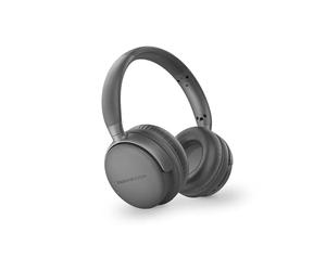 Energy Sistem Studio Plus Écouteurs Bluetooth (Radio FM, Batterie 45h, Lecteur MP3 MicroSD, Deep Bass, Coussinets en Cuir protéiné et Mousse à mémoire de Forme élastique) Gris