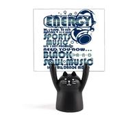 Energy Sports Music Vitality Sounds Memo Holder Cartoon Black Cat Stand Decoration