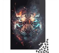 Energy Tiger Puzzle 1000 Pièces Cadeau Unique Jeu Éducatif Challenge Toy À De Qualité Supérieure Peinture Art pour Adultes Et Enfants 1000pcs (38x26cm)