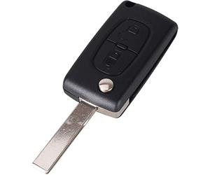 ENERGY01 Coque cle de Voiture 2 Boutons Compatible Citroen C2 C3 C4 C5 C6 C8 Xsara Picasso Peugeot 107 207 307 308 407CE0536 : CE0536 Emplacement Pile dans la Coque et Lame avec raynure HU83