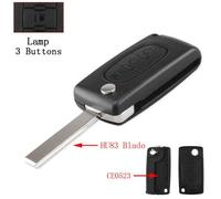 ENERGY01 - HU83 - CE0523 - Coque Clé Citroen C2 C3 C4 C5 C6 C8 3 Boutons - clé avec rainure - Pile sur Circuit imprimé