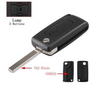 Energy 01 - Coque Clé Compatible Citroen C2 C3 C4 C5 C6 C8 Xsara Picasso Berlingo - Compatible Peugeot 207 307 308 407 408 3008 5008 Partner 807 1007 - Fiat ULYSSE (3 Boutons - Citroen, VA2 - CE0523)